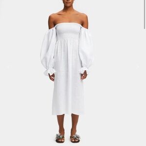 Sleeper White Linen Dress